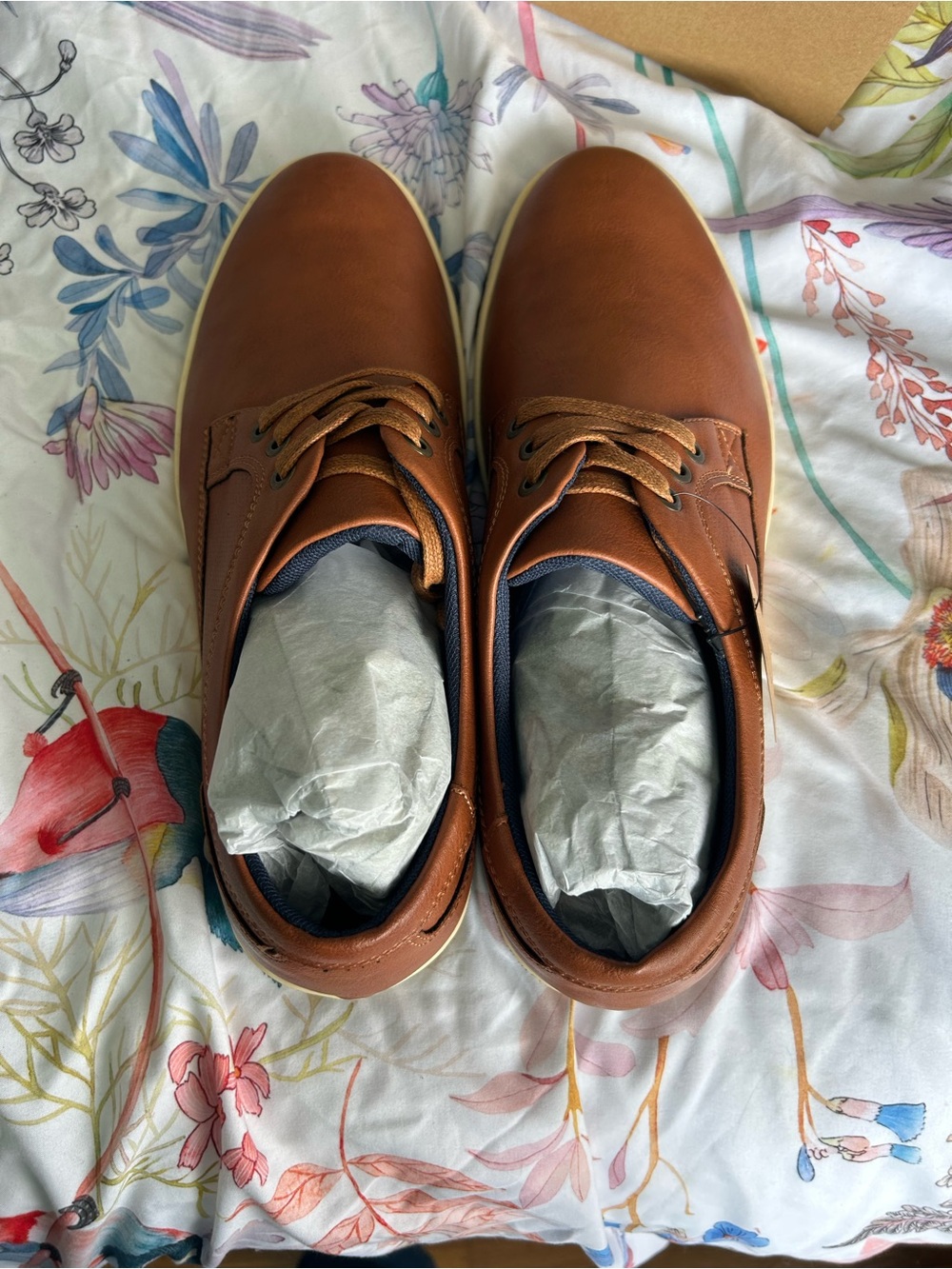 Coaster Men's Casual Lace-Up Shoes in Brown NIB